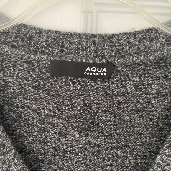 Aqua Cashmere V Neck Grey XS - Picture 2 of 3